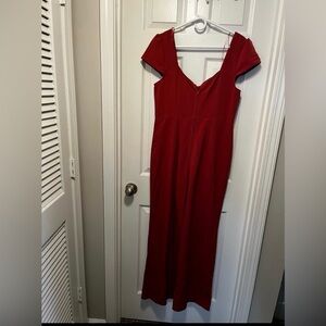 Francesca's Collections Red Jumpsuit